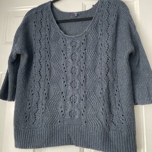 GAP Women's Navy Cable Knit Sweater